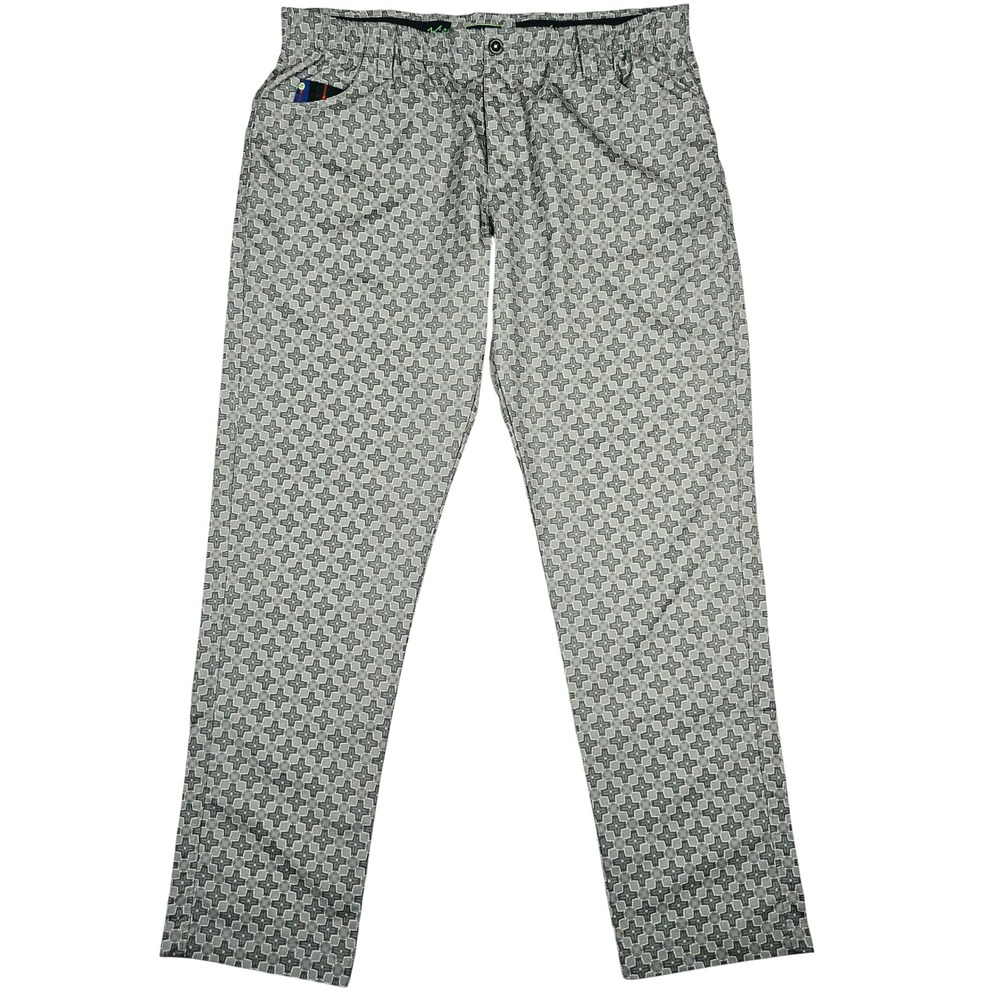 William‎ Murray (Men's 40) Grey Golf Chino Pants Performance Patterned Trousers